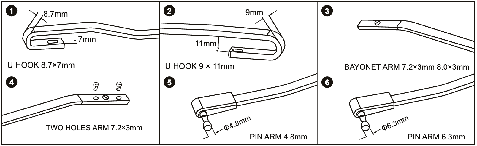 S953 wiper arm connection