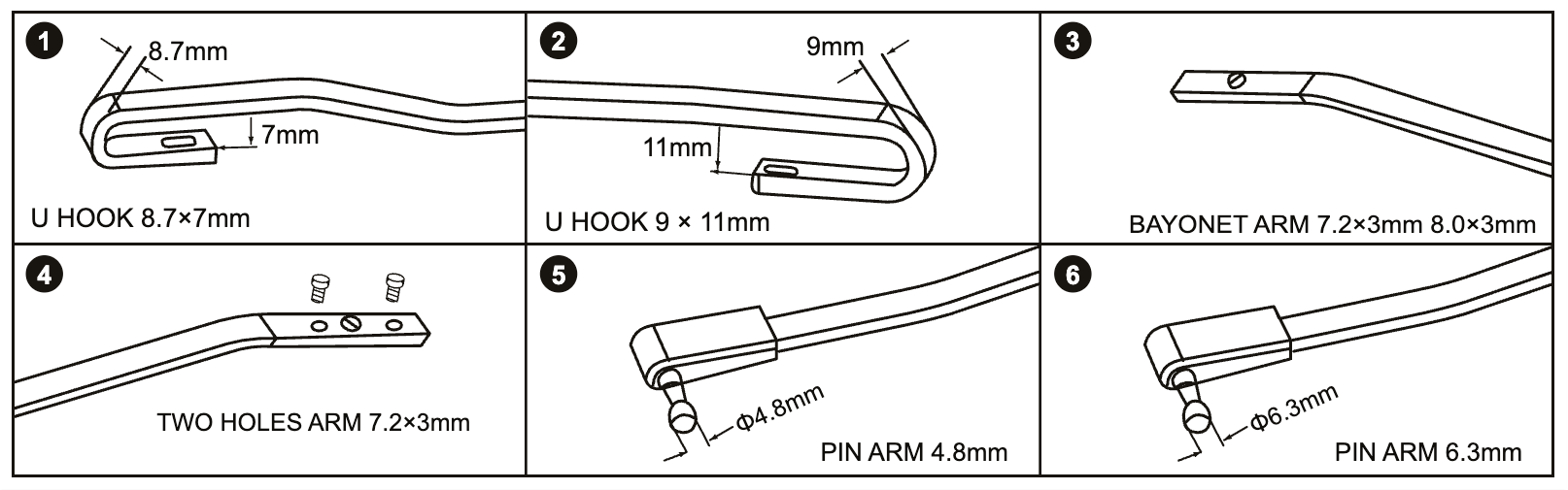 T570 wiper arm connection