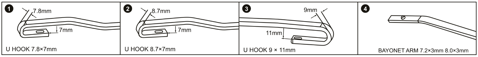 S852 wiper arm connection